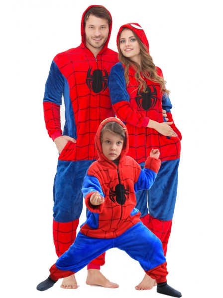 Spiderman Onesie Pyjama Kostüm Für Erwachsene Schlafanzug