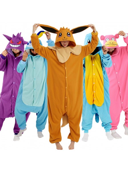 Pokemon Mewtwo & Gengar & Eevee & Pikachu & Umbreon & Espeon & Snorlax Onesie Pyjama Kostüm Für Erwachsene Schlafanzug