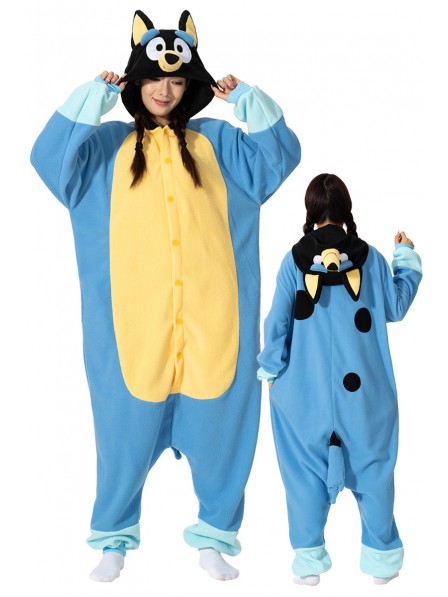 Erwachsene Blauer Hund Onesie Pyjama Kostüm Für Erwachsene Schlafanzug
