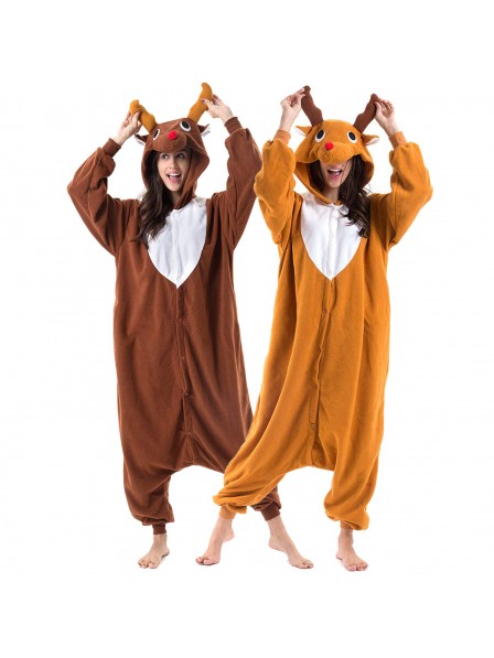 Christmas Costumes Reindeer Rudolph Onesie Pyjama Kostüm Für Erwachsene Schlafanzug