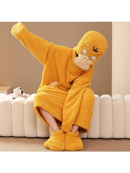 Gelber Enten Kostüm Pyjama Tier Nachthemd Nachtwäsche