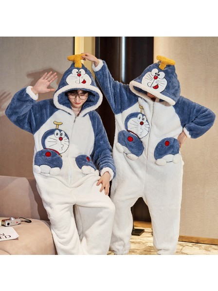 Doraemon Einteiler Pyjama für Paare  passender Weihnachts Pyjama