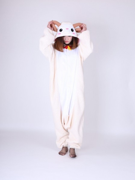 Schaf Pyjama Onesie Tier Schlafanzug Kostüm