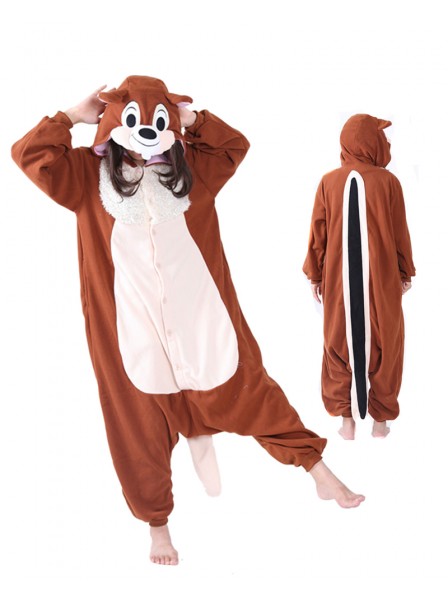 Eichhörnchen Pyjama Onesie Tier Schlafanzug Kostüm
