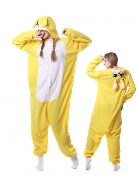 Gelber Hase Pyjama Onesies Tier Schlafanzug Kostüm