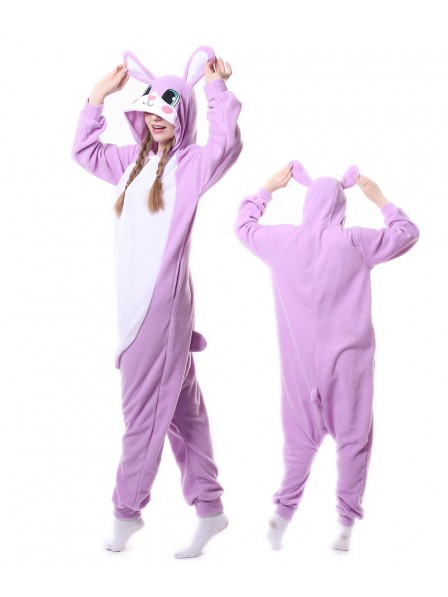 Violetter Hase Pyjama Onesies Tier Schlafanzug Kostüm