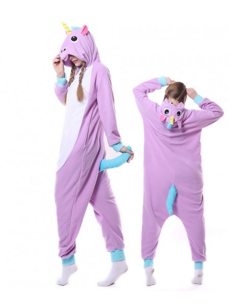 Neu Violettes Einhorn Pyjama Onesies Tier Schlafanzug Kostüm