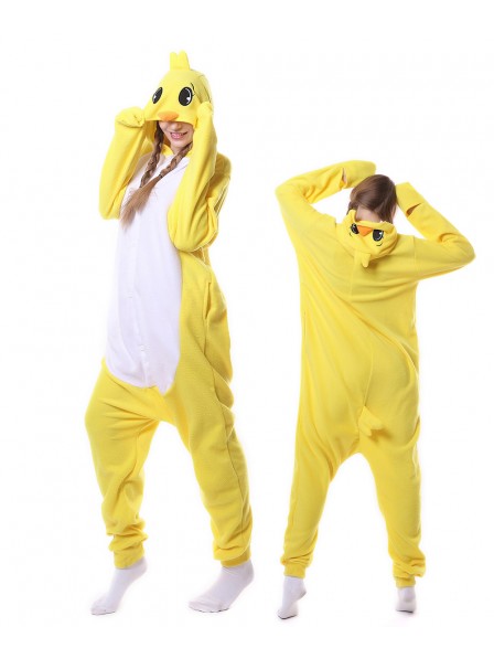 Gelbe Ente Pyjama Onesies Tier Schlafanzug Kostüm