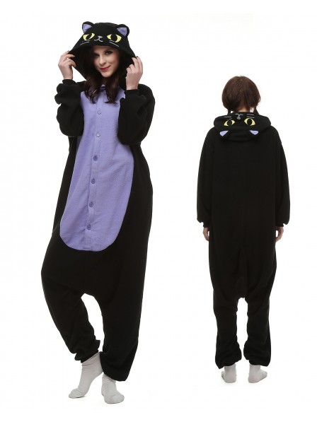 Mitternachtskatze Pyjama Onesies Tier Kostüme Für Erwachsene Schlafanzug Kostüm