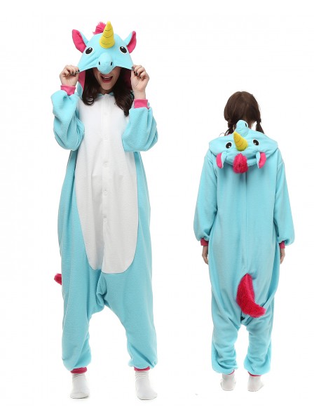 Blaues Einhorn Pyjama Onesies Tier Kostüme Für Erwachsene Schlafanzug Kostüm