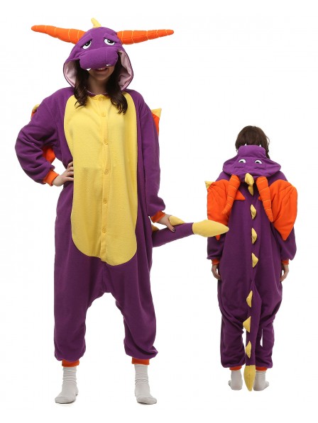 Violetter Drache Pyjama Onesies Tier Kostüme Für Erwachsene Schlafanzug Kostüm