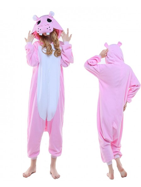 Pink Hippo Pyjama Onesies Tier Kostüme Für Erwachsene Schlafanzug Kostüm