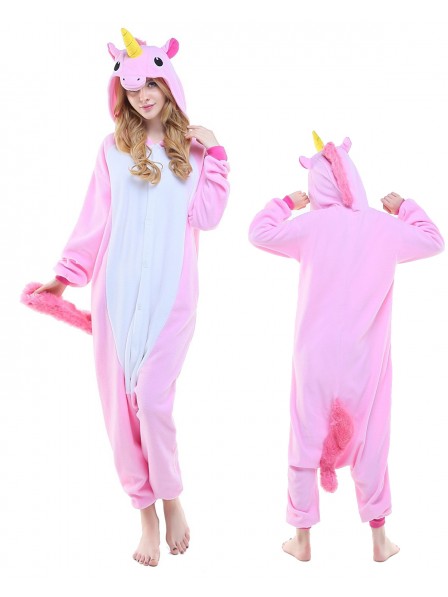 Neu Rosa Einhorn Pyjama Onesies Tier Kostüme Für Erwachsene Schlafanzug Kostüm