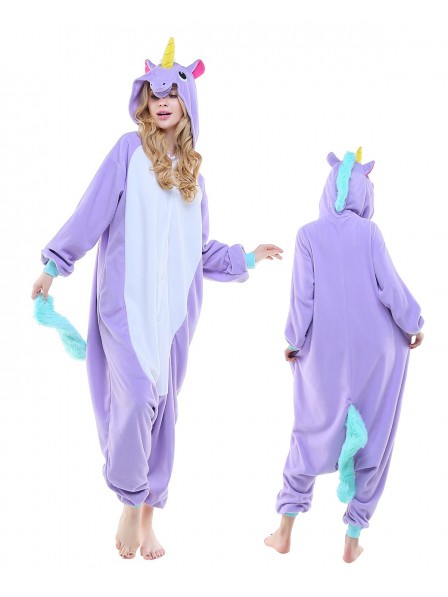 Neu Violettes Einhorn Pyjama Onesies Tier Kostüme Für Erwachsene Schlafanzug Kostüm
