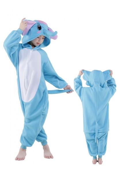 Blauer Elefant Onesie Kinder Tier Kostüme Für Jugend Schlafanzug Kostüm