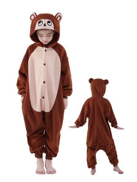 Braun Affe Onesie Kinder Tier Kostüme Für Jugend Schlafanzug Kostüm